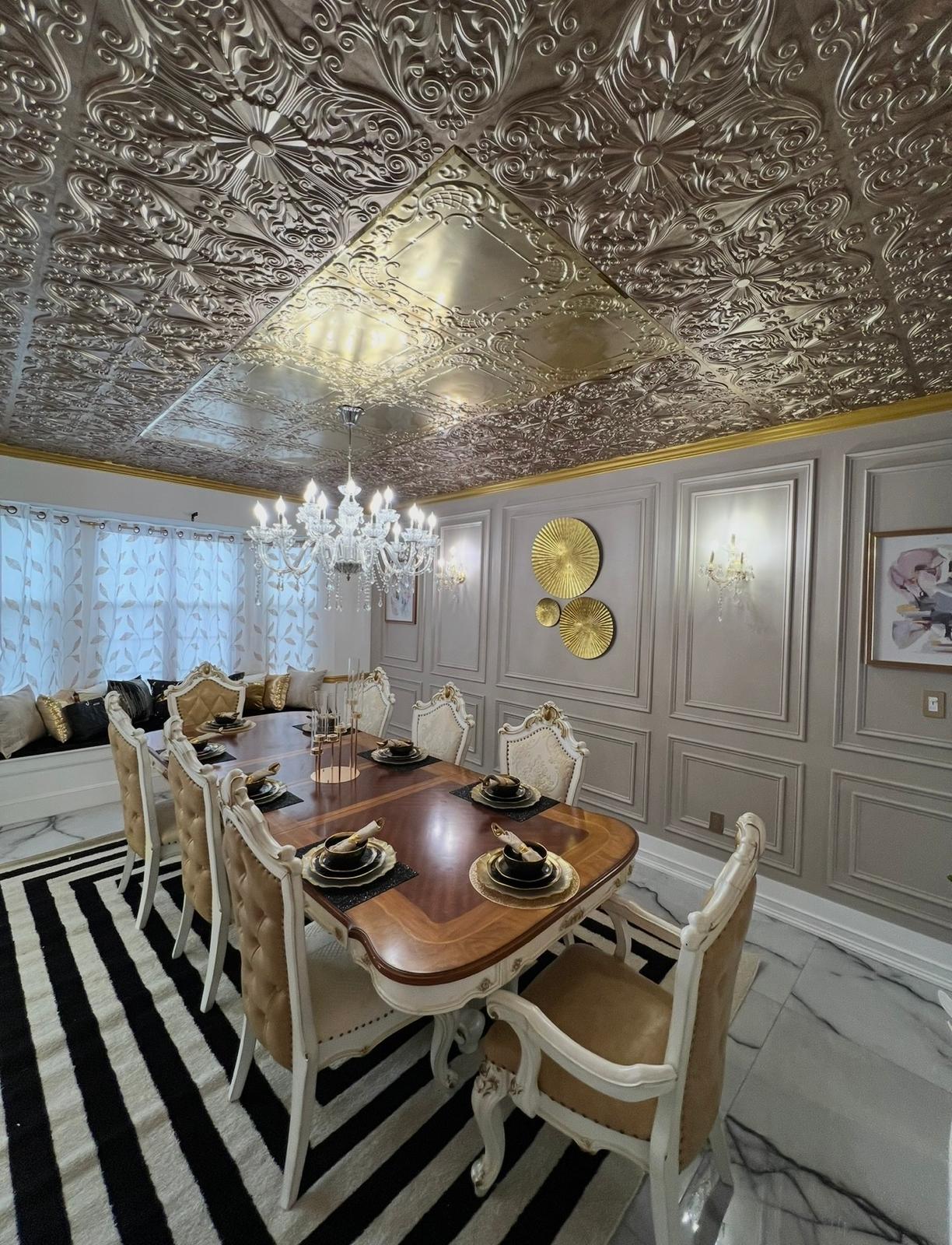 After: styled dining and lounge area